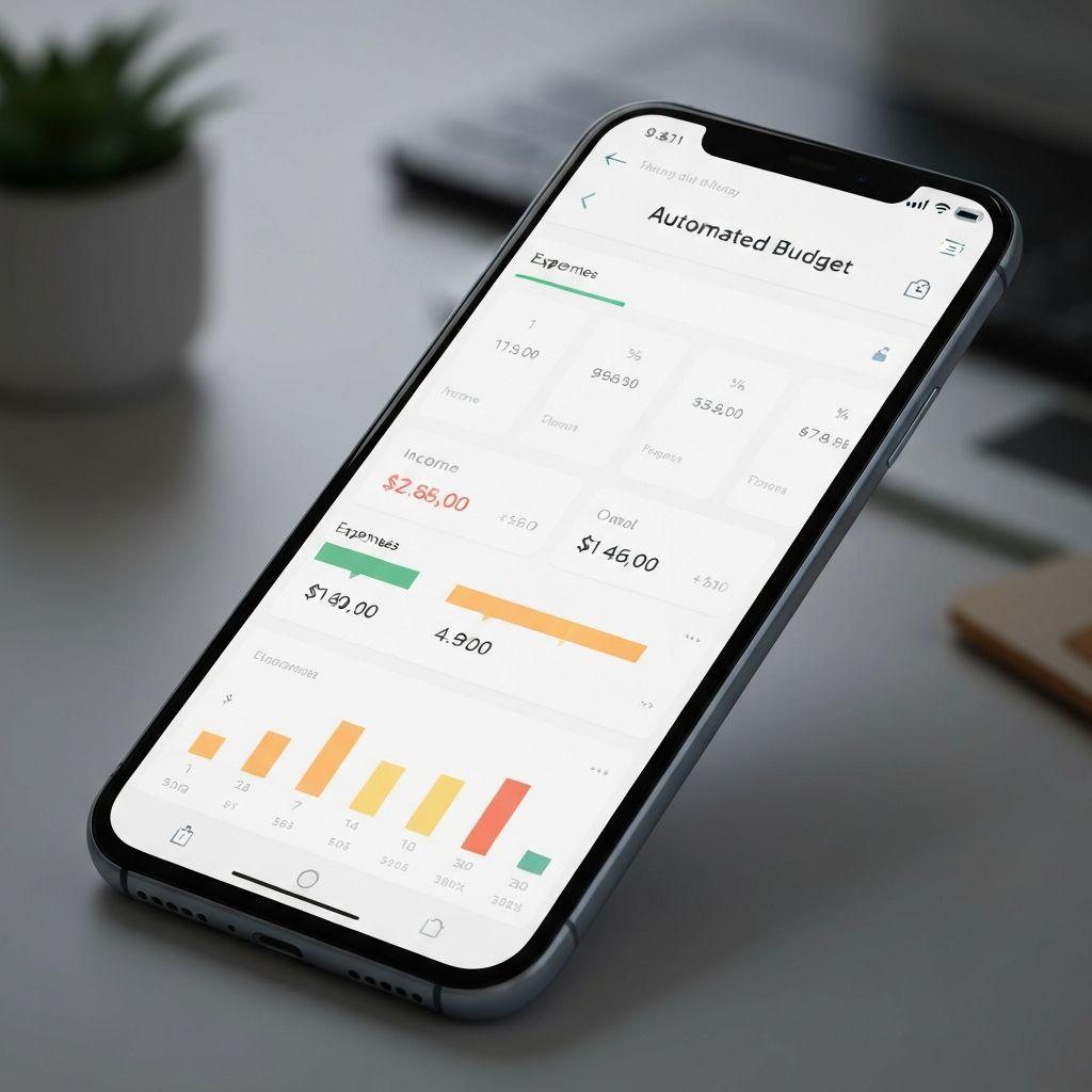 Automated budget dashboard on smartphone